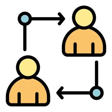 Plan exchange icon vector flat Illustrazione stock