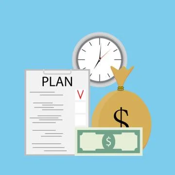 Plan finance vector Stock Illustration