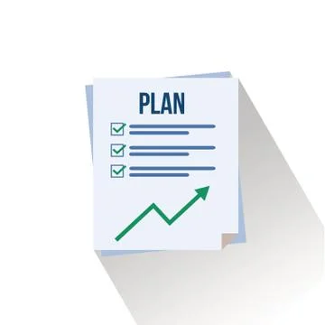 Plan. Flat design Vector illustration Stock Illustration