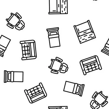 Plan floor home seamless pattern vector Stock Illustration