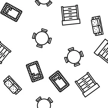 Plan floor home seamless pattern vector Stock Illustration