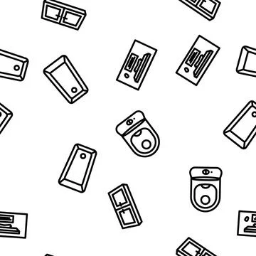 Plan floor home seamless pattern vector Stock Illustration