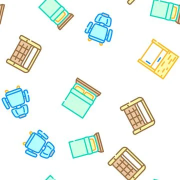 Plan floor home seamless pattern vector Stock Illustration