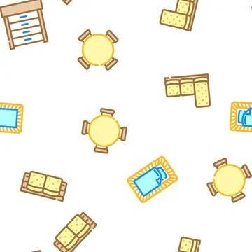 Plan floor home seamless pattern vector Stock Illustration