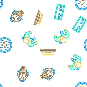 Plan floor home seamless pattern vector Stock Illustration