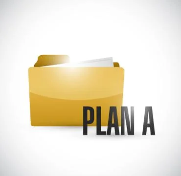 Plan a folder illustration design Illustrazione stock