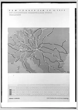 Plan The future traffic situation in Vienna ( On the Raschka 1926 spatial ... Stock Photos