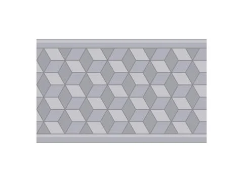 Plan a garden path of tiles. View from above. Vector illustration. Stock Illustration