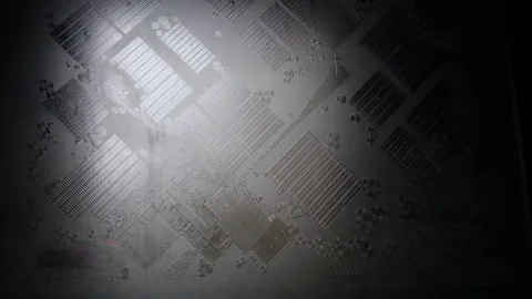 Plan of the German Cemetery layout etched on glass 스톡 동영상 81443719