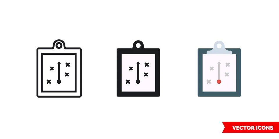 Plan icon of 3 types. Isolated vector sign symbol. Illustrazione stock