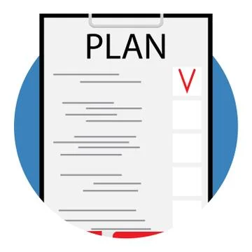 Plan icon vector flat Stock Illustration