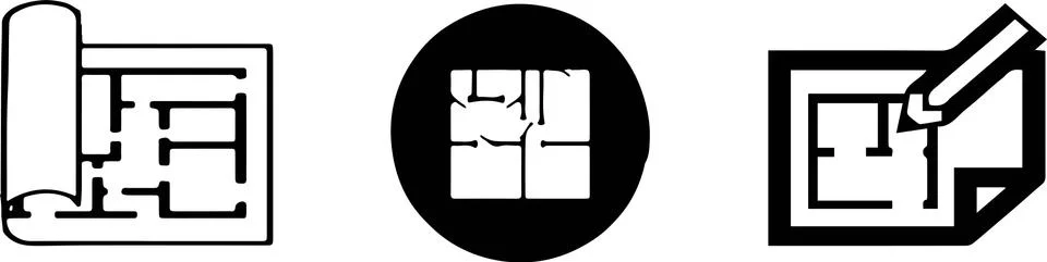 Plan icon on white background Stock Illustration