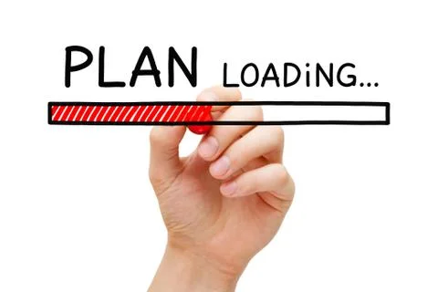 Plan Loading Bar Concept Stockfoto's