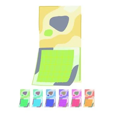 Plan office calendar vector cartoon graphic Stock Illustration