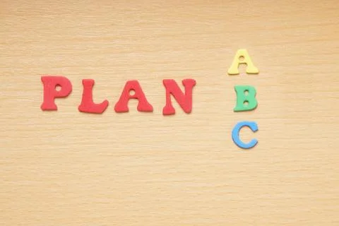 Plan a or b or c Stock Photos