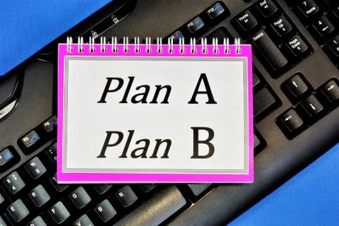 Plan A or plan B. to achieve the goal - an alternative, backup plan of action Stock Photos
