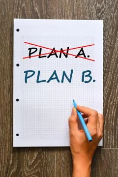 Plan a or plan b decision Stock-Fotos