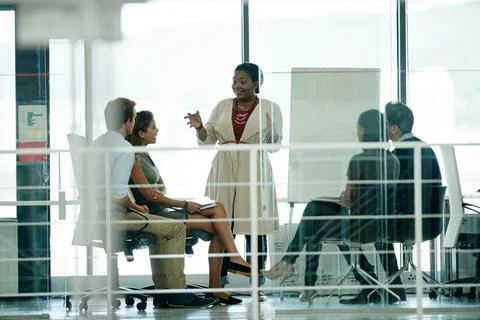 With this plan, our growth will be exponential. a group of colleagues Stock Photos