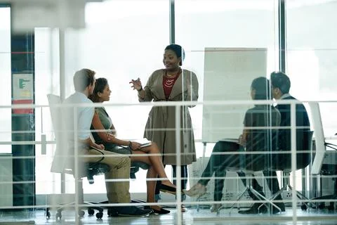 With this plan, our growth will be exponential. a group of colleagues Stock Photos