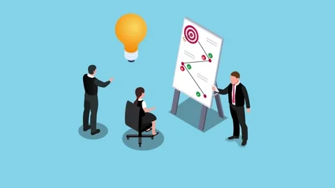 Plan to overcome difficulty or obstacle to reach goal or target for success.. Vidéo 302533865