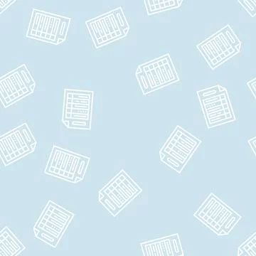 Plan paper list line seamless pattern Stock Illustration