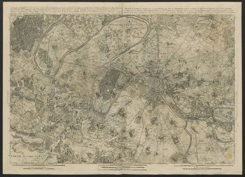 A PLAN of PARIS = PLAN de PARIS Author(s): Rocque, John Maps K.Top.64.10. ... Foto stock