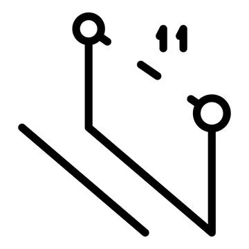 Plan path icon outline vector. Travel plane 스톡 일러스트