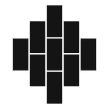 Plan paving icon, simple style Illustrazione stock