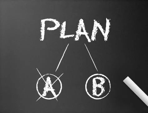 Plan a &amp; plan b Stock Illustration