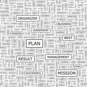 PLAN PLAN. Seamless pattern. Word cloud illustration. Copyright: xZoonar.c... Stock Photos