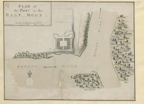 PLAN of the POST at the HALF MOON. Maps K.Top.121.67. Place of publication... Stock Photos