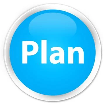 Plan premium cyan blue round button Stock Illustration