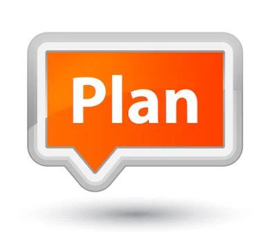 Plan prime orange banner button Stock Illustration