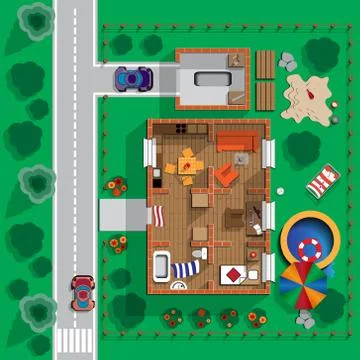 Plan a private house. Stock Illustration