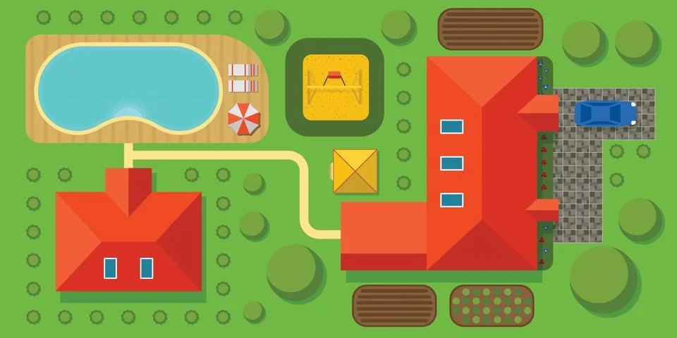 Plan of private house vector illustration イラスト素材