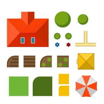 Plan of private house vector illustration イラスト素材