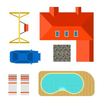 Plan of private house vector illustration イラスト素材