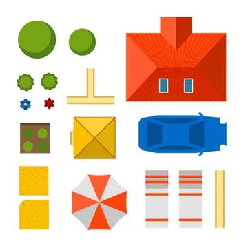 Plan of private house vector illustration イラスト素材