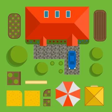 Plan of private house vector illustration イラスト素材