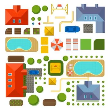 Plan of private house vector illustration Stock Illustration