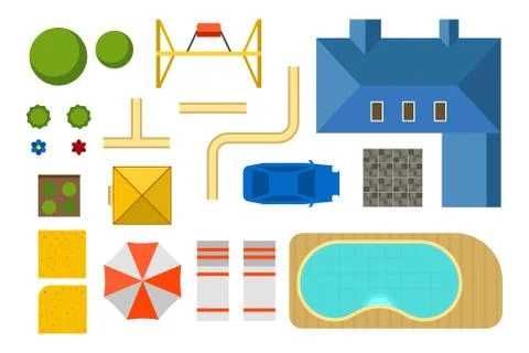 Plan of private house vector illustration イラスト素材