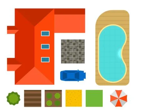 Plan of private house vector illustration イラスト素材