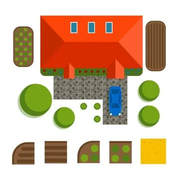 Plan of private house vector illustration イラスト素材