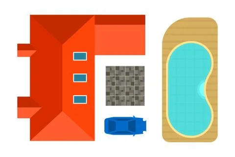 Plan of private house vector illustration イラスト素材