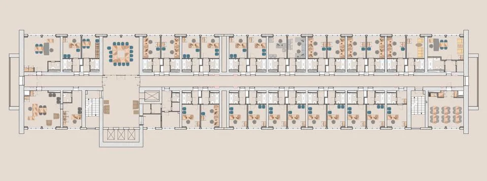 Plan Public Buildings Ilustración de archivo