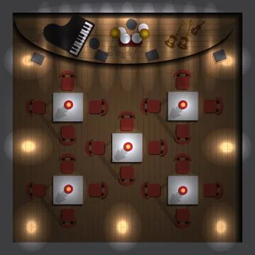 Plan restaurant. Stock Illustration