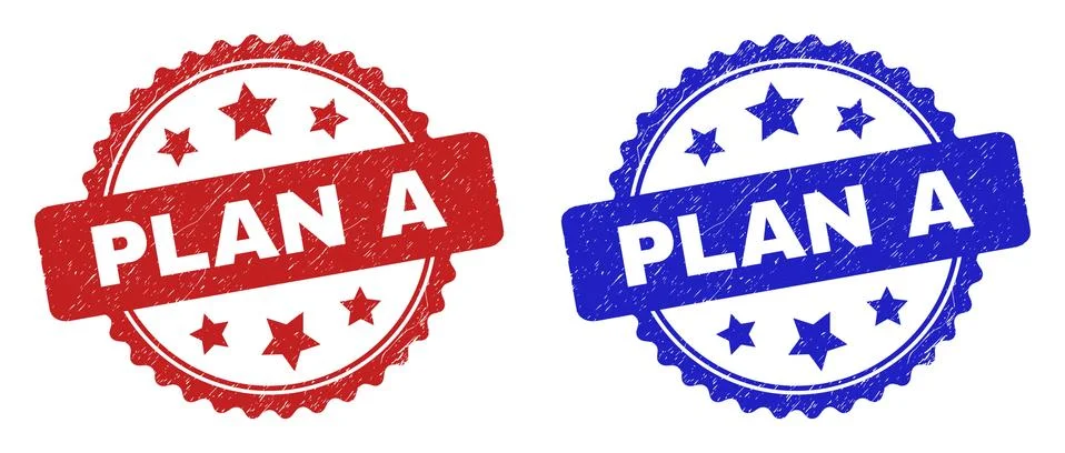 PLAN A Rosette Watermarks Using Rubber Texture Illustrazione stock