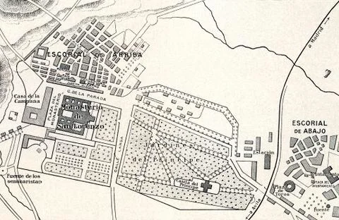 A Plan Of The Royal Site Of San Lorenzo De El Escorial, Madrid, Spain, Common Stock Photos