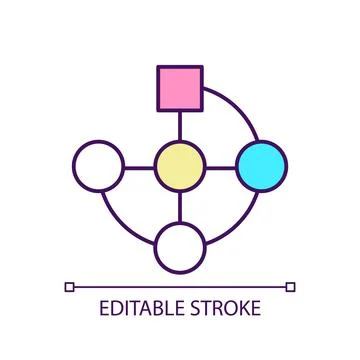 Plan scheme RGB color icon Stock Illustration