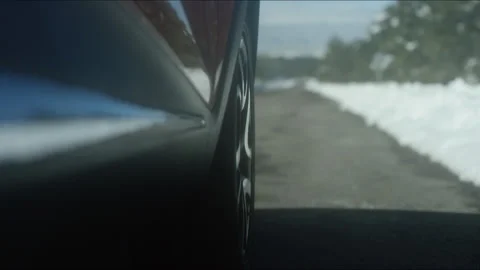 Plan from the side of a moving car on the highway Stock Footage 233718713